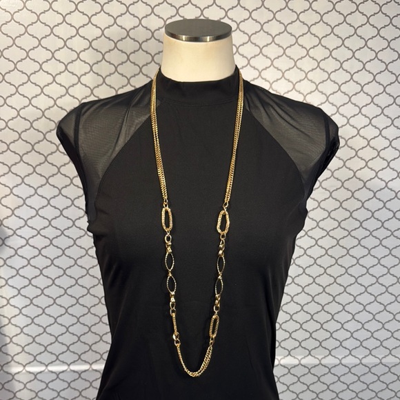 Women's Gold-Tone Double Strand Chain Necklace, C1946 - Picture 1 of 7